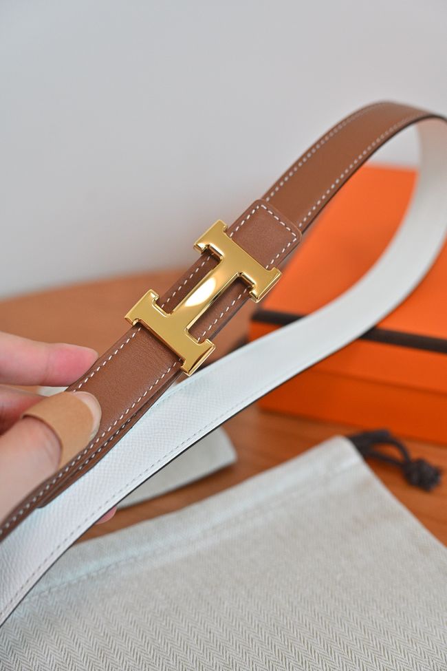 Hermes Constance buckle & double-sided leather belt 24mm H07457-6 Hermes Constance buckle & double-sided leather belt 24mm H07457-6