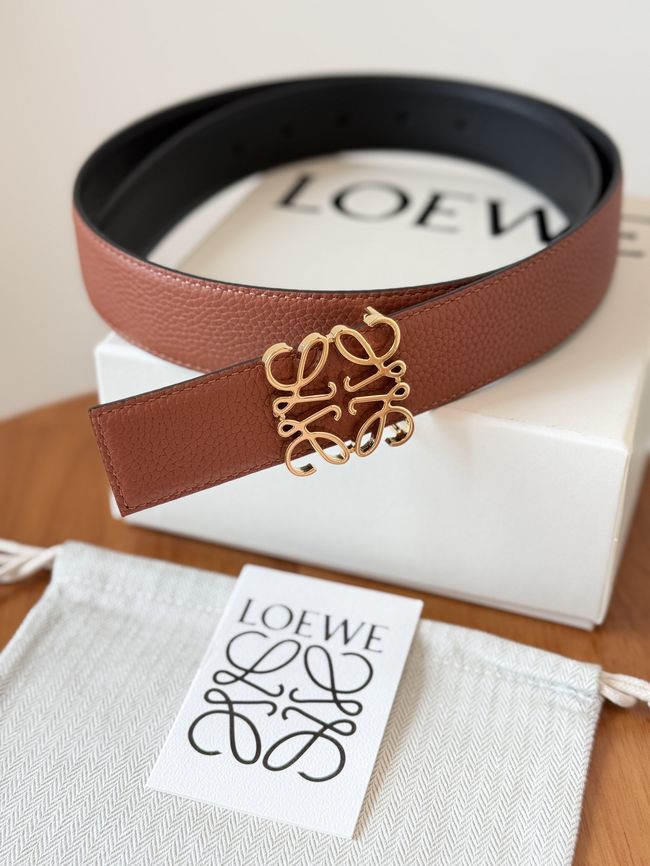 Loewe Cowhide Double-Sided Anagram Belt 35MM 26X03-3 Loewe Cowhide Double-Sided Anagram Belt 35MM 26X03-3