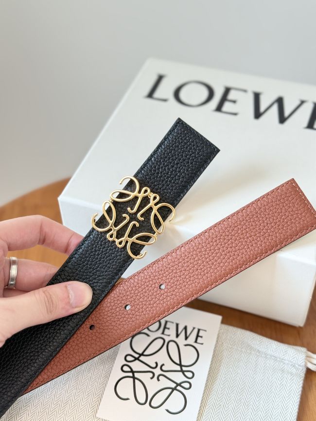 Loewe Cowhide Double-Sided Anagram Belt 35MM 26X03-3 Loewe Cowhide Double-Sided Anagram Belt 35MM 26X03-3