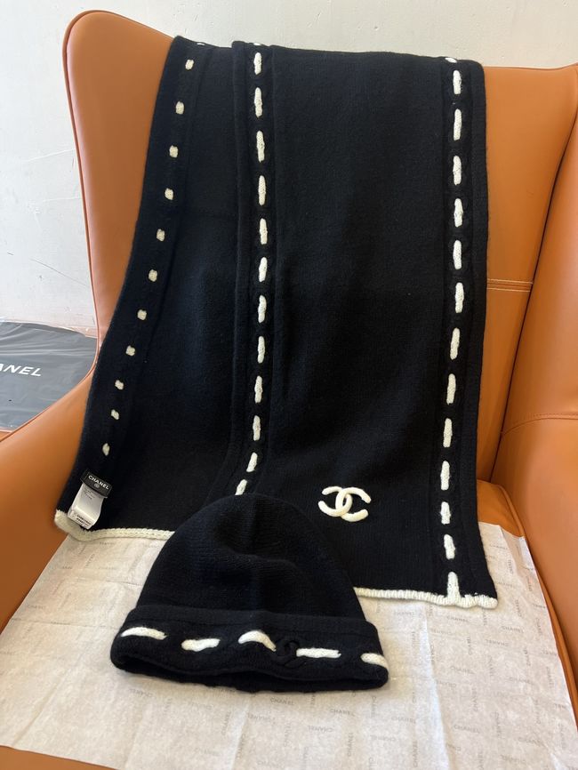 Chanel Cashmere Scarf&Hat AAC077-1