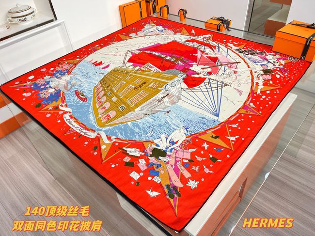 Hermes cashmere Shawl H36123-1