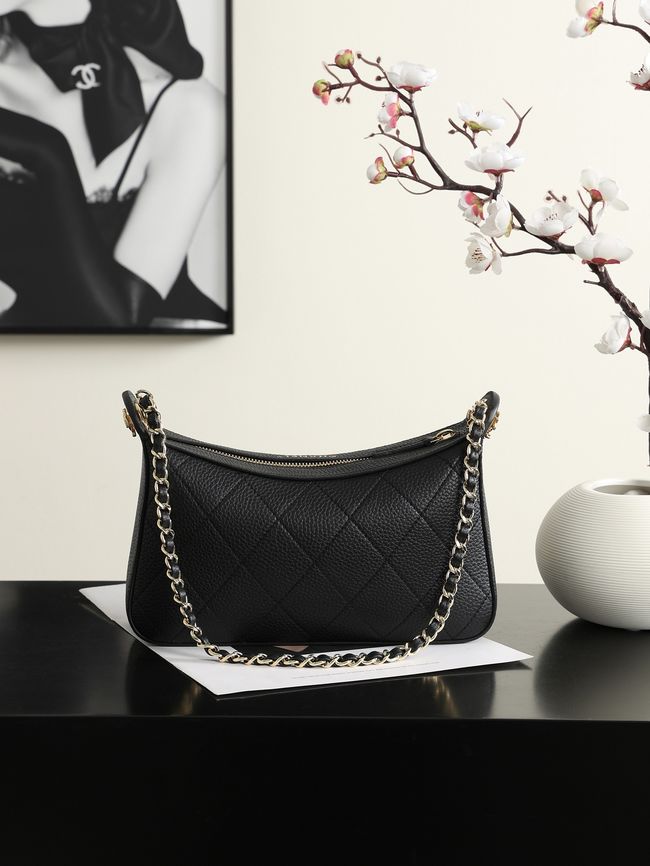 CHANEL Hobo Bag AS6640 black