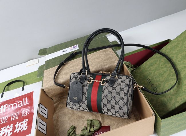 Gucci Borsetto medium boston bag canvas 866732 black Gucci Borsetto medium boston bag canvas 866732 black