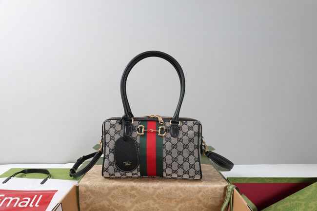 Gucci Borsetto medium boston bag canvas 866732 black Gucci Borsetto medium boston bag canvas 866732 black