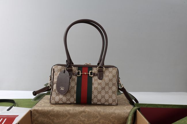 Gucci Borsetto medium boston bag canvas 866732 brown Gucci Borsetto medium boston bag canvas 866732 brown