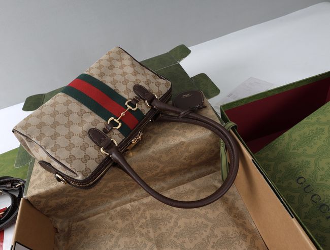 Gucci Borsetto medium boston bag canvas 866732 brown Gucci Borsetto medium boston bag canvas 866732 brown