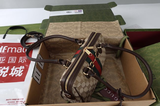 Gucci Borsetto medium boston bag canvas 866732 brown Gucci Borsetto medium boston bag canvas 866732 brown