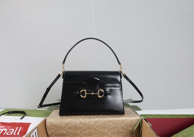 Gucci Horsebit Duomo medium top handle bag A006N6 black